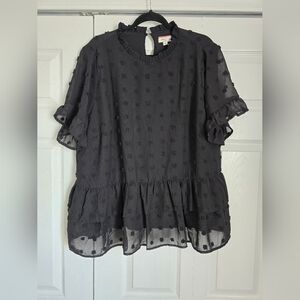 NWT Black Dot Blouse - Andree by Unit